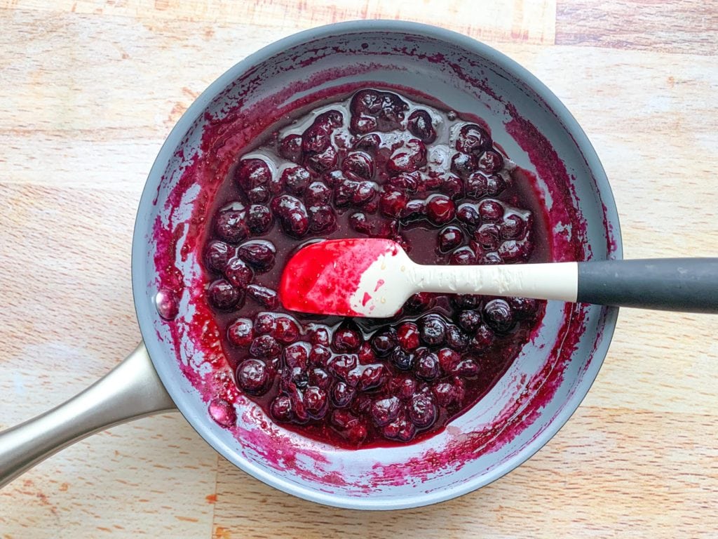 Blueberry compote when it's finished cooking