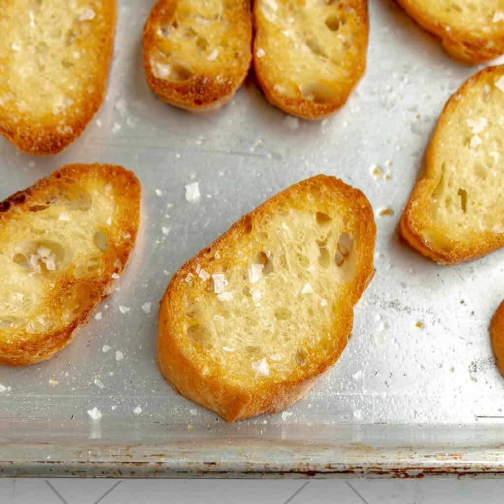 Simple Garlic Crostini Recipe – Made With Baguette - Barefoot In The Pines